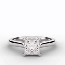 Load image into Gallery viewer, Nivaria Four Prong Princess Cut Diamond Ring 0.30 To 1.00 Carat - Pobjoy Diamonds