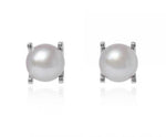 Freshwater Cultured Pearl Claw Set Stud Earrings - Pobjoy Diamonds