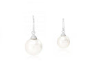 Large Freshwater Cultured White Pearl Drop Earrings - Pobjoy Diamonds