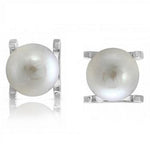 Freshwater Cultured Pearl Claw Set Stud Earrings - Pobjoy Diamonds