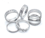 18K White Gold Double Row 2.5 CTW Diamond Full Eternity Ring