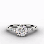 Narbonne Diamond Trilogy Ring With Baguettes - Pobjoy Diamonds