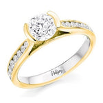 18K Gold 1.26 Carat Round Brilliant Cut Solitaire Diamond & Shoulders Engagement Ring  G/VS2 - Pobjoy Diamonds