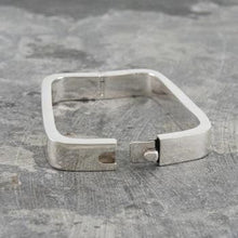 Load image into Gallery viewer, Handmade Silver Rectangle Bangle - Pobjoy Diamonds