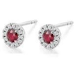 18K Gold Ruby & Diamond Earrings - Pobjoy Diamonds