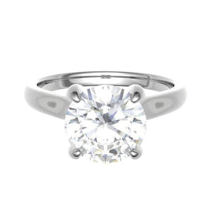 18K White Gold 2.28 Carat Solitaire Round Brilliant Cut Diamond Ring G/VVS2 - Pobjoy Diamonds