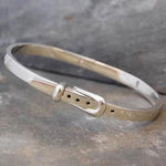 Handmade Sterling Silver Ladies Buckle Bangle - Pobjoy Diamonds