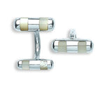 Silver & Mother Of Pearl Cufflinks - Pobjoy Diamonds