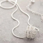 Handmade Sterling SIlver Necklace And Nest Style Pendant From Pobjoy