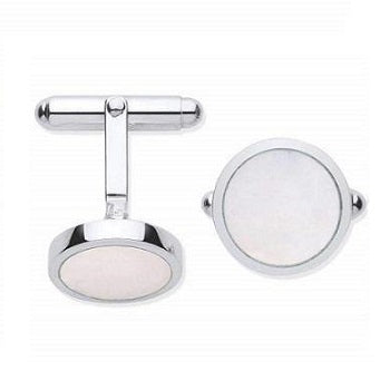 Sterling Silver & Mother Of Pearl Cufflinks - Pobjoy Diamonds