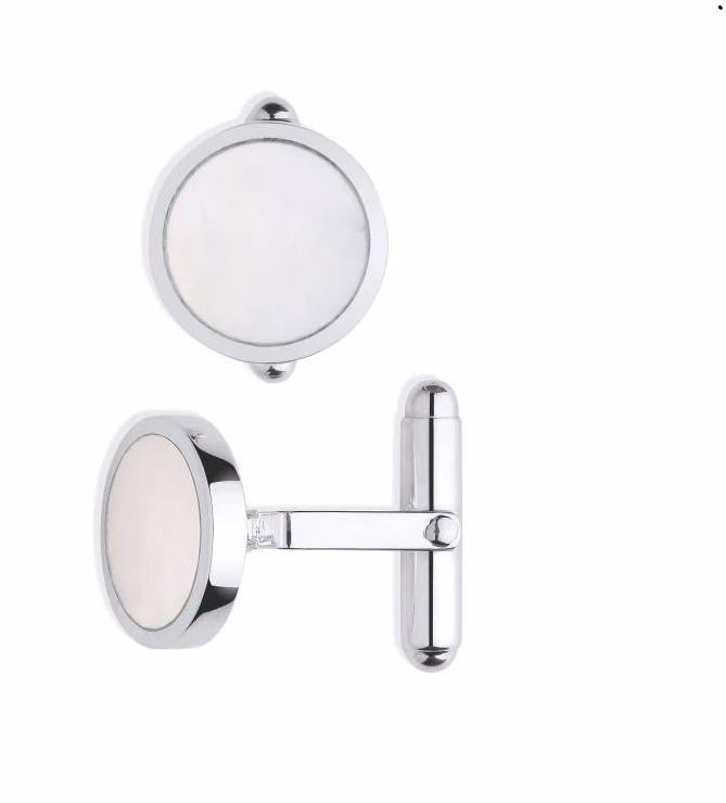 Sterling Silver & Mother Of Pearl Cufflinks - Pobjoy Diamonds