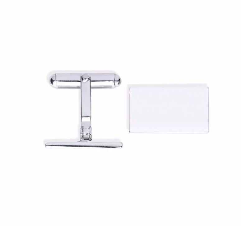 Sterling Silver Rectangle Cufflinks - Pobjoy Diamonds