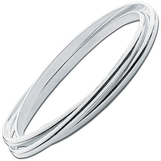 Ladies Sterling Silver Russian Wedding Bangle - Pobjoy Diamonds