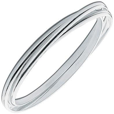 Ladies Sterling Silver Russian Wedding Bangle - Pobjoy Diamonds