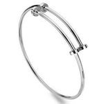 Sterling Silver Ladies Expandable Tubular Bangle - Pobjoy Diamonds