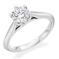 18K Gold 1.00 Carat Round Brilliant Cut Solitaire Lab Grown Diamond Ring E/VVS1