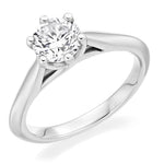 950 Palladium1.00 Carat Round Brilliant Cut Solitaire Diamond Ring F/VS1-Bellagio - Pobjoy Diamonds