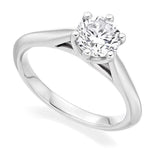 18K Gold 1.20 Carat Round Brilliant Cut Solitaire Lab Grown Diamond Ring F/VS1 - Pobjoy Diamonds