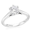 Platinum 1.00 Carat Round Brilliant Cut Lab Grown Diamond Ring D/VVS1