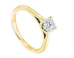 9K Gold 0.50 Carat Round Brilliant Cut Solitaire Lab Grown Diamond Ring G/Si1 - Pobjoy Diamonds