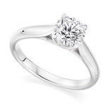 18K White Gold 2.00 Carat Solitaire Lab Grown Diamond Ring G/VVS2 - Pobjoy Diamonds