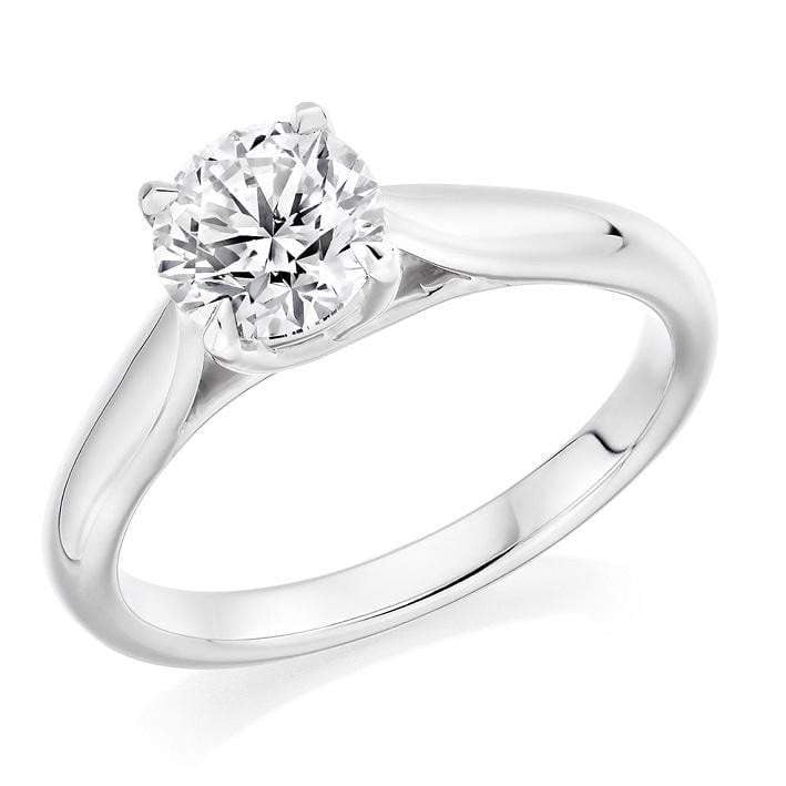 White Gold 2.08 Carat Classic Solitaire Diamond Ring G/VVS2 - Avignon - Pobjoy Diamonds