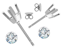 Load image into Gallery viewer, 18K White Gold Bespoke RBC Diamond Stud Earrings 0.40 - 0.60 Carat - Pobjoy Diamonds