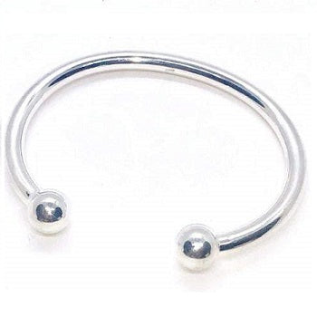 Mens Sterling Silver Marked Torque Bangle 4mm - Pobjoy Diamonds