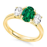 Emerald & Lab Diamond Ring 1.60 Carat