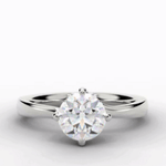 Taormina Twisted Four Prong Round Cut Diamond Ring