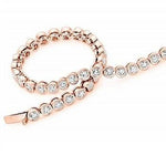 9K Gold Bezel Set Diamond Tennis Bracelet 4.00 Carats- Pobjoy Diamonds