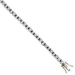 9K Yellow Gold Round & Princess Cut Diamond Tennis Bracelet 0.50 CTW - Pobjoy Diamonds