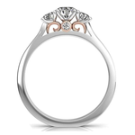 Platinum & Rose Gold Trilogy Diamond Ring - Pobjoy Diamonds