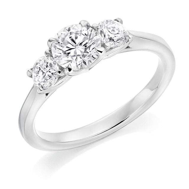 9K White Gold 1.70 Carat Lab Grown Diamond Ring - H/Si - Pobjoy Diamonds