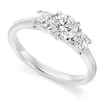 Load image into Gallery viewer, Platinum 1.50 Carat Lab Grown Diamond Trilogy Ring - Pobjoy Diamonds