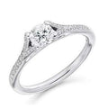 Diamond Set Shoulder & Solitaire Lab Diamond Ring 1.25 Carat - Pobjoy Diamonds