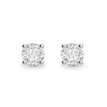 White Gold Round Brilliant Cut Diamond Claw Earring Settings 0.60 TO 1.00 Carat - Pobjoy Diamonds