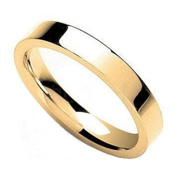 Flat Court Wedding Band In 18K Gold or 950 Platinum. Select Width 2mm-7mm - Pobjoy Diamonds