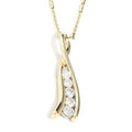 9K Yellow Gold Graduated Diamond Drop Pendant 0.50 CTW - Pobjoy Diamonds