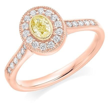 18K Gold Yellow Diamond Engagement Ring 0.80 Carat - Pobjoy Diamonds