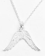 Silver Angel Wing Pendant & Necklace - Pobjoy Diamonds