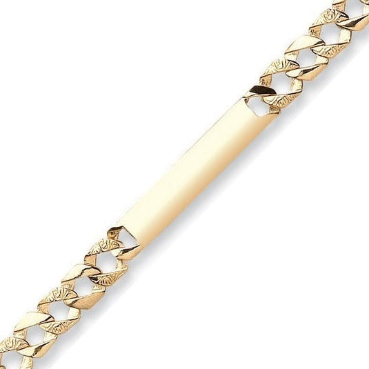 9K Yellow Gold Child's Casted Identity Bracelet - Pobjoy Diamonds