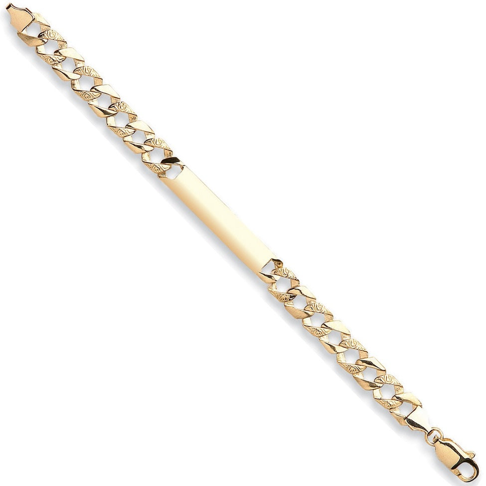 9K Yellow Gold Child's Casted ID Bracelet - Pobjoy Diamonds