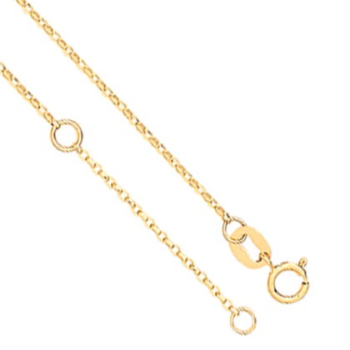 18K Yellow Gold Diamond Cut Ladies Belcher Chain - Pobjoy Diamonds