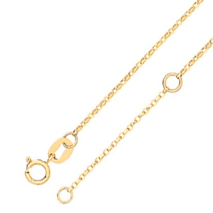 18K Yellow Gold Diamond Cut Ladies Belcher Chain - Pobjoy Diamonds