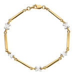 Ladies 9K Yellow & White Gold Gold Kiss Bracelet