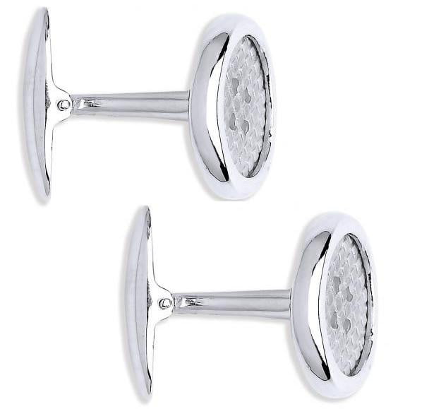 Sterling Silver Button Cufflinks - Pobjoy Diamonds