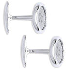 Sterling Silver Button Cufflinks - Pobjoy Diamonds