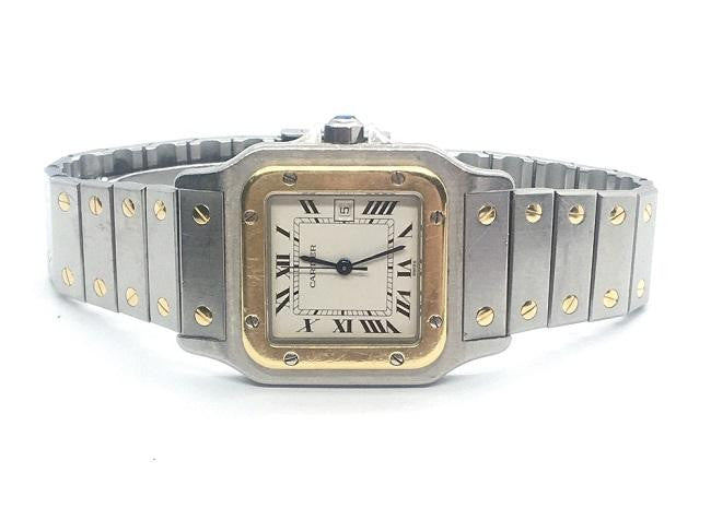 CARTIER Santos Bi-Metal Men's Watch Pre-Owned 1999- Pobjoy Diamonds