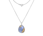 Sterling Silver Chalcedony Drop Pendant & Necklace - Pobjoy Diamonds